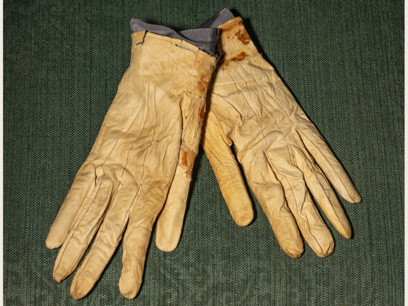 Lincoln's blood stained gloves sold for over $1.5 million.